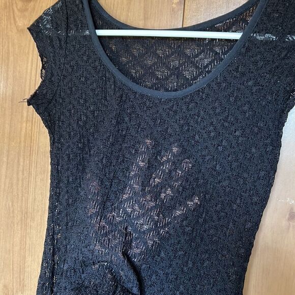 Sheer Black Stretchy Dress Small - Picture 2 of 4